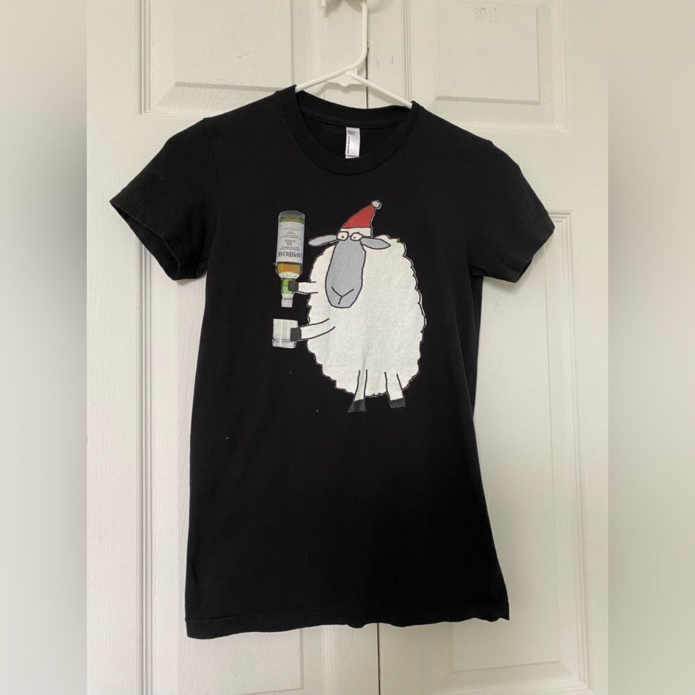 American Apparel Boozy Santa Sheep T-shirt